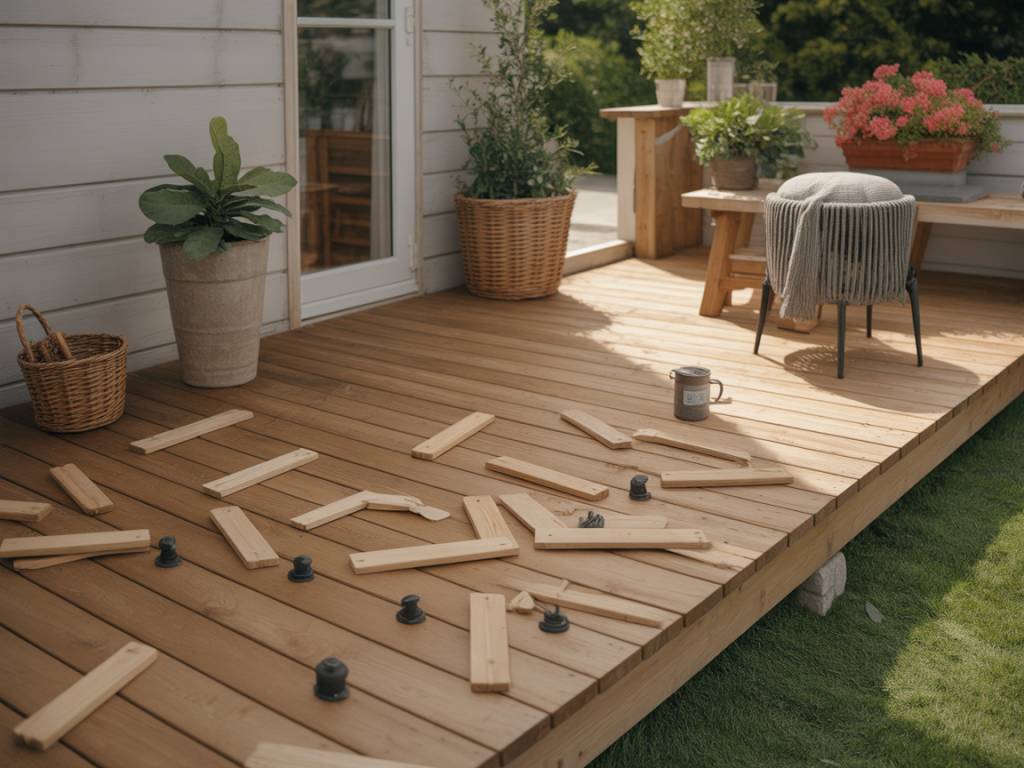 Les systèmes de fixation pour lames de terrasse en bois